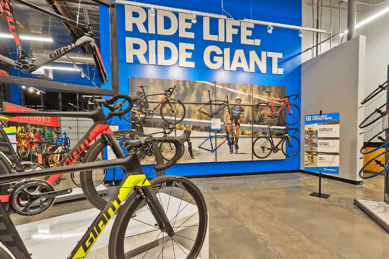 Authentic Bicycle Showroom With Bikes Displayed