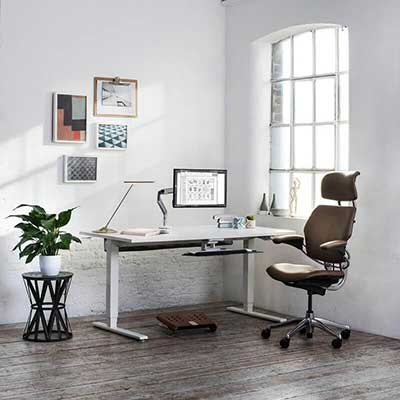 Humanscale Float Sit Stand Work Desk Setting