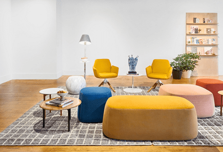 Poppy + Openest Collection by Haworth are a good way to bring in pops of color into a space