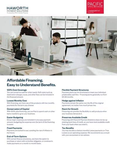 Cover of Haworth Payment Solutions Brochure
