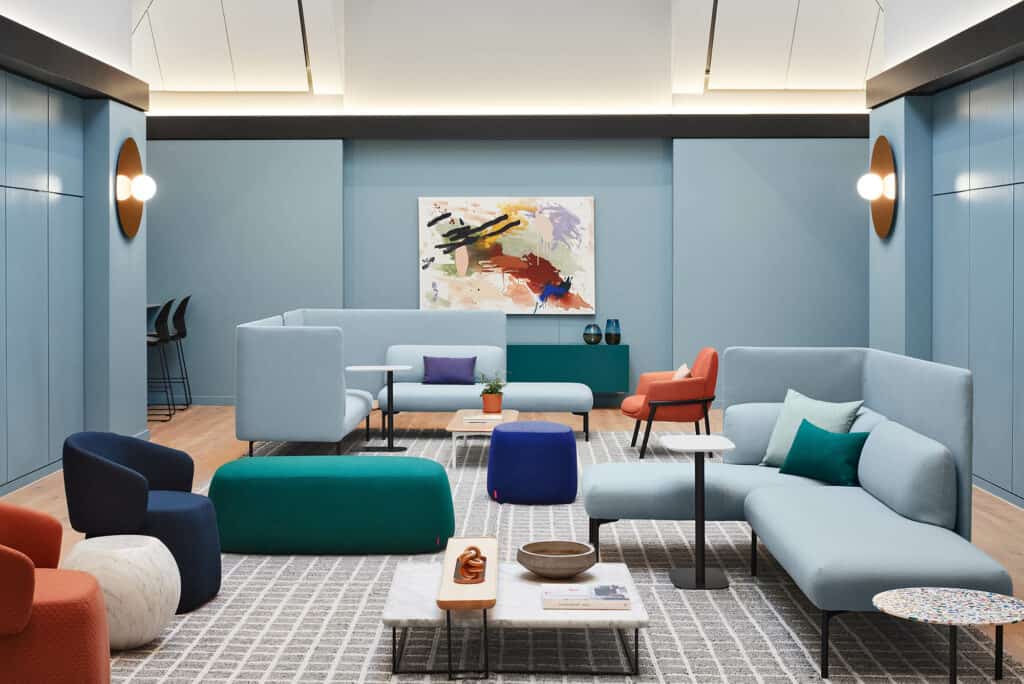 Bright and Colorful hotel lobby furniture