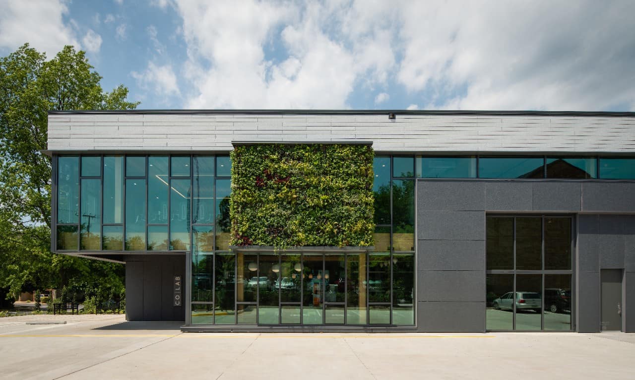 Green wall at a Haworth building