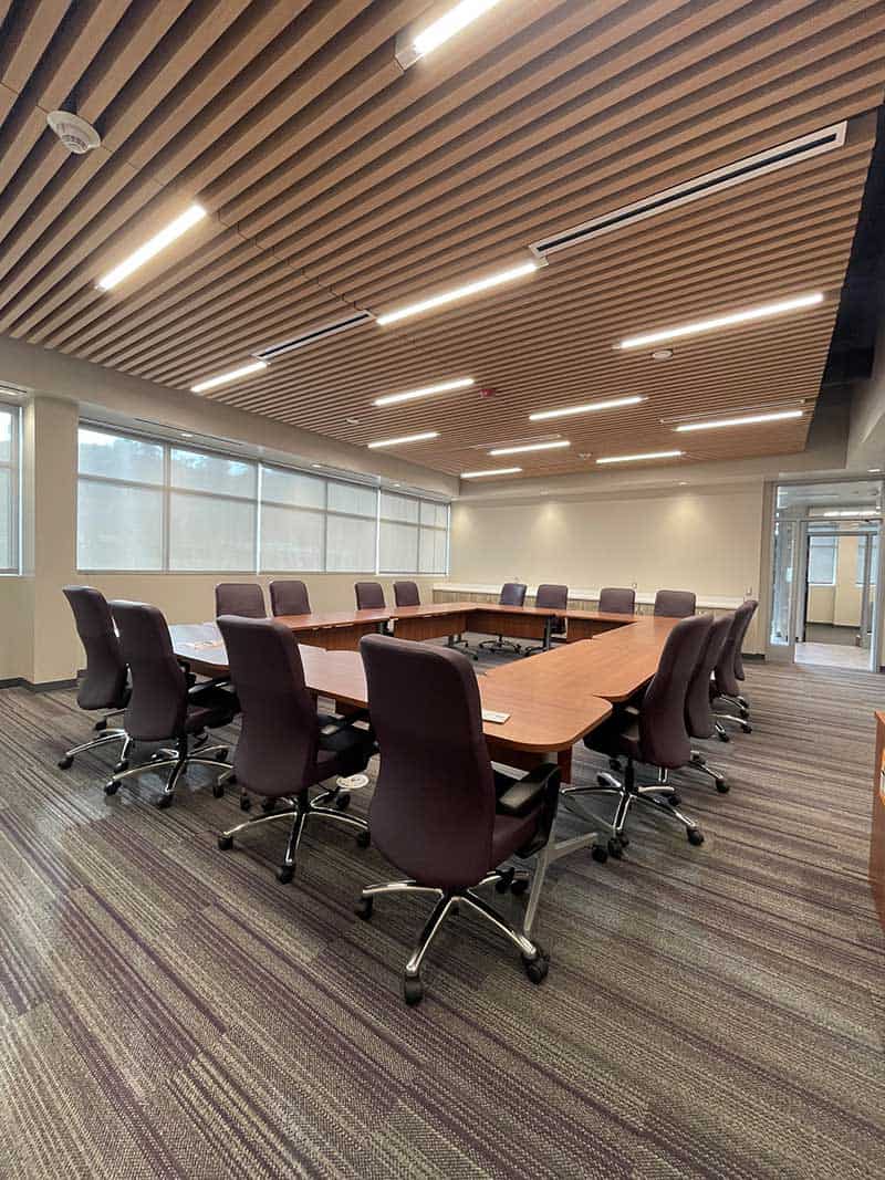 Fourth Floor Meeting Room showing tables with rounded corners