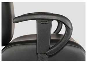 2.5” of arm rest height adjustment helps users of the Concept Seating 3142r1 chair accommodate duty belts.