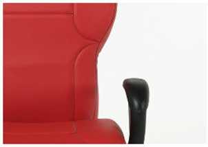 Cut-away sides on the Concept Seating 3142r1 chair allows duty equipment to hang freely to either side.