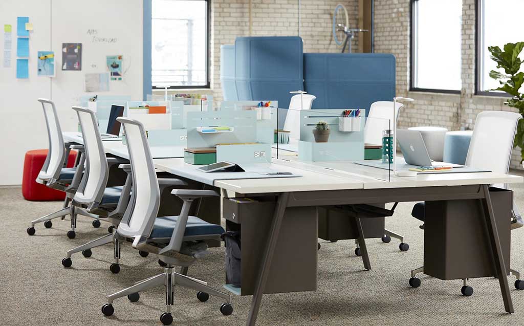 Hybrid Work options thrive with properly equipped and connected office spaces where on-site and remote employees can connect.